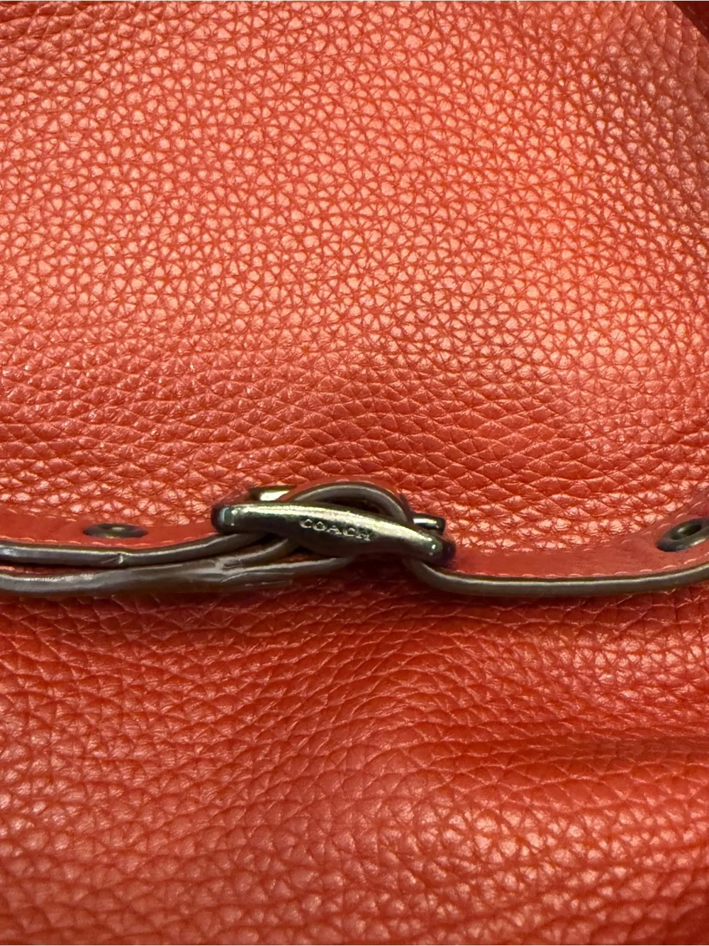 Coach Burnt Orange Leather Shoulder Bag